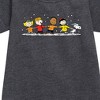 - Peanuts - Group Skate Graphic Short Sleeve Fleece Dress - 2 of 4