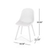 Christopher Knight Home Posey Outdoor Modern Resin Armless Dining Chairs with Breathable Design (Set of 2) - 3 of 4