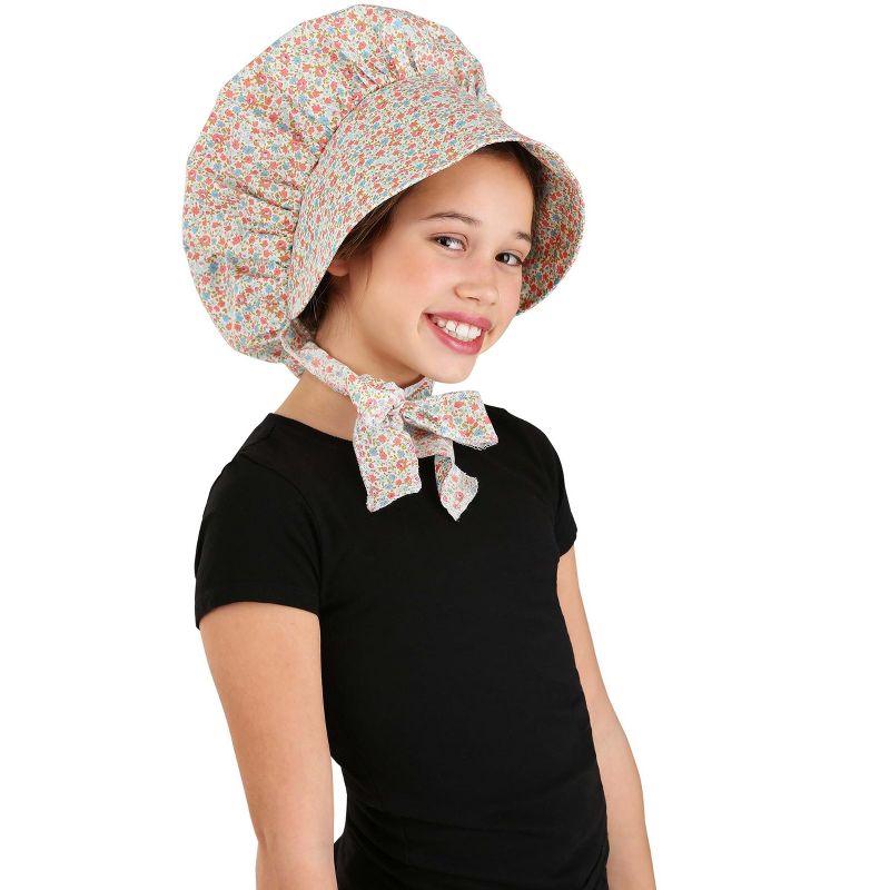 HalloweenCostumes.com  Girl Prairie Girl Bonnet, Multicolored, 1 of 7