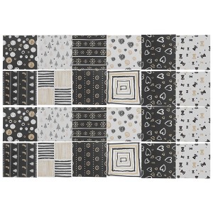 Unique Bargains PVC Tile Stickers 3.94"x3.94" Black Khaki 24 Pcs - 1 of 4