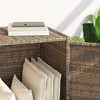 Garden Storage Cabinet Beige PE Rattan 32.7 in x 17.7 in x 29.9 in - 4 of 4