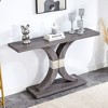 NicBex Dining Table 55" Modern Rectangular MDF Wood Tabletop with MDF Stainless Steel Bracket for Dining Room - 3 of 4