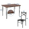 VECELO  Dining Table Set, 3/5 Pieces Dining Room Table Set with 2/4 upholstered Chairs for Small Space, Apartment - 2 of 4