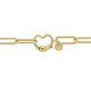 EVERLY JEWELRY | Yellow Plated Sterling Silver Paper Clip Link Bracelet, 7-inch - 4 of 4