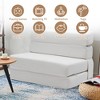 3-in-1 Convertible Folding Sleeper Chair Sofa Bed Lazy Couch with Pillow Fabric for Living Room - 3 of 4