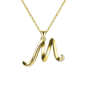 Elegant personalized touch: Stylish 14K Gold plated initial necklace. Adds sophistication and meaning to your look. - 1 of 2