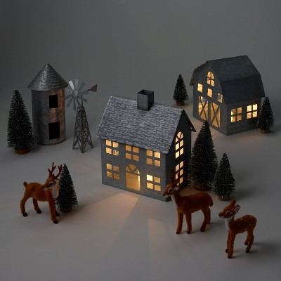 Galvanized Metal Houses Village Kit - Wondershop™