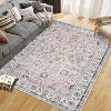 Area Rug for Hallways Kitchen Non Slip, Soft Floral Carpet Washable Rugs with Rubber Backing for Kitchen, Hallways, Laundry, Bedroom, Bathroom - 3 of 4