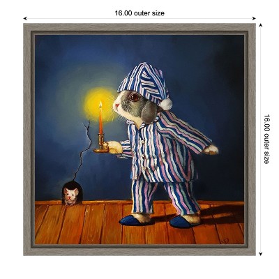 The Night Before Christmas Bunny and Mouse Canvas Print