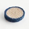 Plum & Post Jute Coasters, Set of 4 - Natural/Navy - Durable & Stylish - 4 of 4