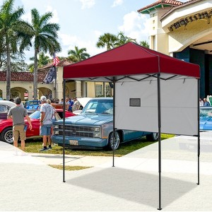 EAGLE PEAK 6'x4'Instant Pop Up Canopy with Adjustable Sun Wall - 1 of 4