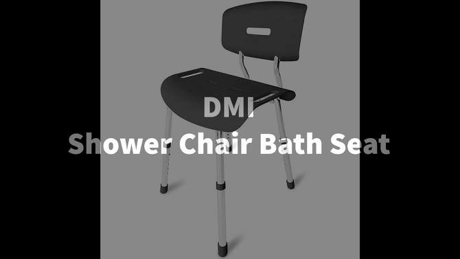 Heavy Duty Non-Slip Alum Tub and Shower Chair - HealthSmart, 2 of 7, play video