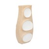 Decorative Vase - Pottery and Wood Sculptural Modern Speckled Vase -  Kitchen, Office, Living Room, or Bedroom Home Decor - 19" Ivory & Tan - 4 of 4