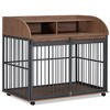 LOVMOR Large Dog Crate Furniture, Wooden Dog Crate Dog Kennel, End Table Pet Crate for Medium Dog with Lockable Wheels - 2 of 4