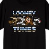Looney Tunes Characters & Chrome Title Adult Black Crew Neck Short Sleeve T-shirt - 2 of 4