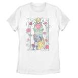 Women's Beauty and the Beast Classic Love Stained Glass T-Shirt
