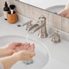 ChicFurnit Bathroom Sink Faucet Widespread Design with Double Lever Handles and Pop Up Drain for Modern Vanities, Silver, 15.7"*11.8"*3.3" - 2 of 4