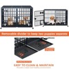 Heavy Duty Dog Crate w/Wheels - Escape-Proof Metal Kennel for Large/Medium/Small Dogs, Lockable Wheels & Slide-Out Tray - 2 of 4