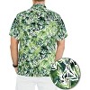 LA LEELA Men's Hawaiian Shirt with Pocket Beach Shirts Casual Button Up Short Sleeve Shirts for Men Funny M Trees Fern, Green - image 2 of 4