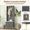 NicBex 23.6 inch Hall Tree for Hallway,4-in-1 Design Coat Racks with 8 Gold Hooks and Legs,Entryway Furniture for Hallway,Living Room,Bedroom - 4 of 4