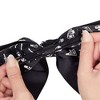 Okuna Outpost 20 Pack 8 Inch Cheer Bows for Cheerleaders, Elastic Ponytail Holders for Women and Girls, Bulk Polyester Hair Ribbons, 2 Designs, Black - 4 of 4