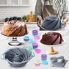 Itopfox 72-Piece Silicone Bakeware Set, Nonstick Baking Pans with Cake & Loaf Pans, Baking Cups, Measuring Cups & Spoons, Oven & Dishwasher Safe - 2 of 4