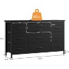 Wide Dresser with 10 Large Drawers for 55'' Long TV Stand with Power Outlet Entertainment Center, for Bedroom, Closet, Entryway, Sturdy Metal Frame - 3 of 4