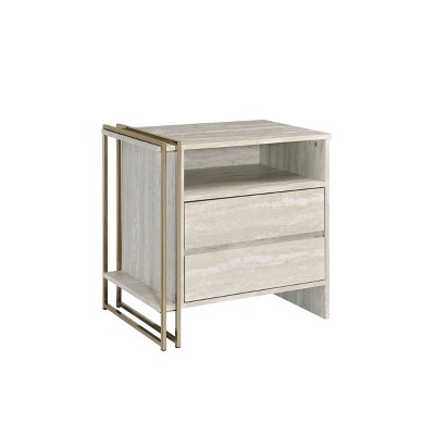 Tyeid Accent Table Antique White/Gold - Acme Furniture