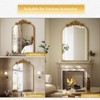 BEAUTYPEAK Vanity Wall Mirror Decorative Vintage Arched Bathroom Mirror Classic Designed Mirror - 3 of 4