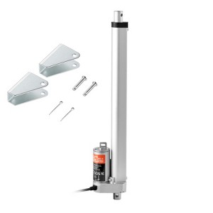 VEVOR Linear Actuator 12V, 12 Inch High Speed 0.55"/s Linear Actuator, 220lbs/1000N Linear Motion Actuator with Mounting Bracket, Silver - 1 of 4