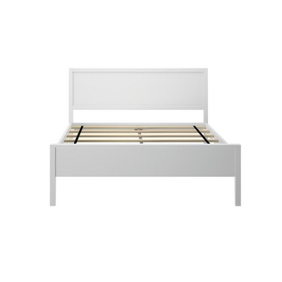 White Pine Full Platform Bed with Panel Headboard