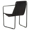 vidaXL - Vintage-Style Comfortable Real Leather Armchair, Easy to Assemble, Durable with Black Powder-Coated Iron Finish - 4 of 4