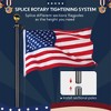 Yescom Bravery 30ft 13 Gauge Sectional Flag Pole Kit Aluminum for Outside House Inground Yard Garden Residential - 4 of 4
