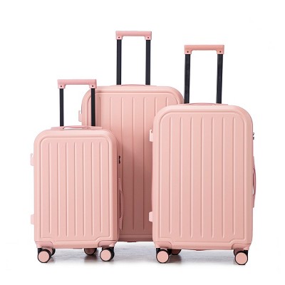 3 Pieces Luggage Sets,20/24/28Inch ABS Spinner Wheel Luggage,Suitcase With Cup Holder And USB Port,Luggage With Combination Lock-Cuddlewood