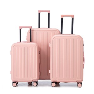 3 Pieces Luggage Sets,20/24/28Inch ABS Spinner Wheel Luggage,Suitcase With Cup Holder And USB Port,Luggage With Combination Lock-Cuddlewood - 1 of 4
