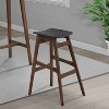 Simple Relax Set of 2 Bar Stools in Dark Grey and Walnut - 2 of 4