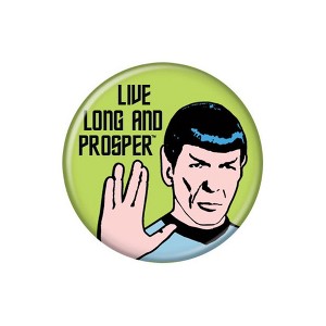 Adult Star Trek Live Long And Prosper Green Button - 1 of 1