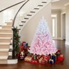 Tangkula Artificial Christmas Tree Hinged Snow Flocked Xmas Tree w/ Lush Branch Tips - 4 of 4