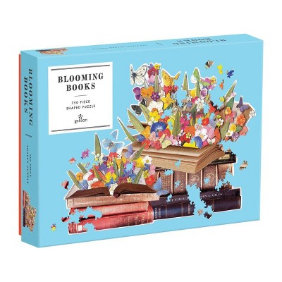 Galison Blooming Books Shaped Puzzle - 750 pc