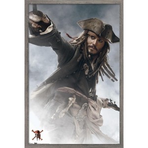 Trends International Pirates of the Caribbean: At World's End - Jack Sparrow Framed Wall Poster Prints - 1 of 4