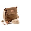 THE DUST COMPANY Leather Messenger In Waxed Cotton Made in USA - 2 of 4