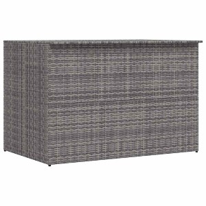 Outdoor Storage Box Grey PE Rattan 59.1x39.4x39.4 in - 1 of 4