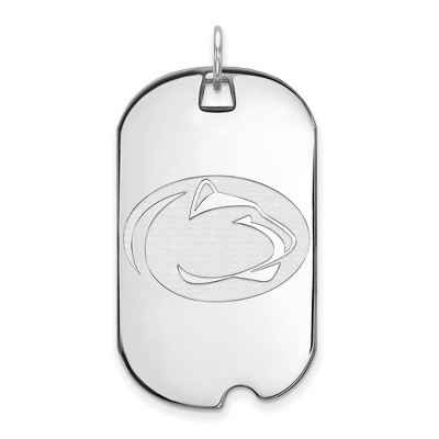 Black Bow Jewelry 10k White Gold Penn State Nittany Lions NCAA Large Pendant