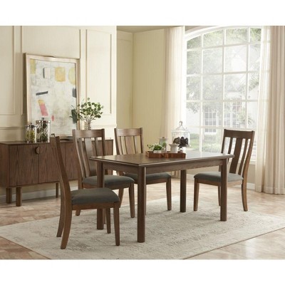 42" Round Dining Table for 4 Person, Retro Kitchen Table, Wooden Dinner Room Table with Solid Wood Legs for Home Kitchen Restaurant Living Room