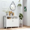 NicBex Accent Buffet Cabinet with Storage Modern Sideboard Cabinet Coffee Bar Cabinet with 2-Level Shelf and Open Compartment for Dining Room - 4 of 4