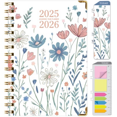 Global Printed Products Hardcover AY 2025-2026 Fashion Planner - 5.5"x8" (Colorful Botanicals)