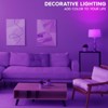 Luxrite E12 LED Filament Purple Light Bulbs, 4.5W 40W Equivalent, Colored Glass Candelabra Bulb, UL Listed, E12 Base  3 Pack - 2 of 4