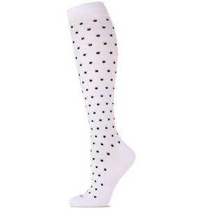 Memoi Women's Classic Polka Dots Bamboo Blend 8-15mmHg Graduated Compression Socks - 1 of 4