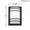 John Timberland Habitat Modern Industrial Outdoor Wall Light Fixtures Set of 2 Black Metal 11" Frosted Glass for Post Exterior Barn Deck - 4 of 4