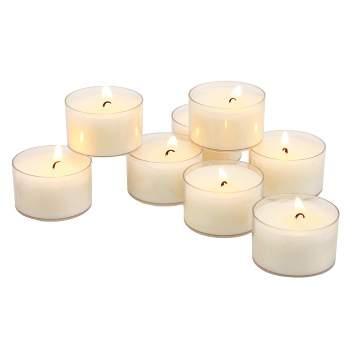 8hr Long Tea Light Unscented Candles White - Stonebriar Target
